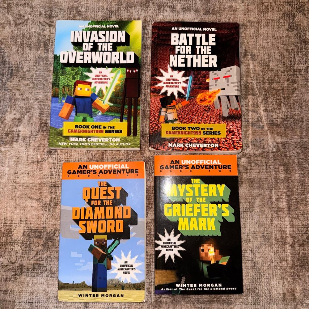 Minecraft Unofficial Novels Book Lot Bundle (4 Books)
